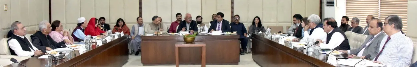 Senator Syed Waqar Mehdi, Chairman Senate Committee presiding over a meeting at Parliment House Islamabad on Aug 11, 2025. —Photo courtesy Senate of Pakistan/X Senator Syed Waqar Mehdi, Chairman Senate Committee presiding over a meeting at Parliment House Islamabad on Aug 11, 2025. —Photo courtesy Senate of Pakistan/X