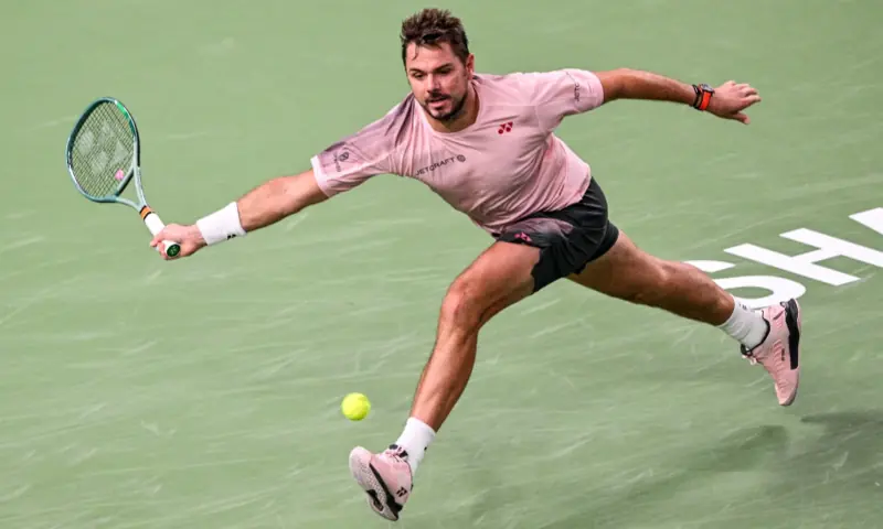 Switzerland’s Stan Wawrinka hits a return to France’s Giovanni Mpetshi Perricard during their men’s singles match at the Shanghai Masters tennis tournament in Shanghai on October 3, 2024. — AFP/File Switzerland’s Stan Wawrinka hits a return to France’s Giovanni Mpetshi Perricard during their men’s singles match at the Shanghai Masters tennis tournament in Shanghai on October 3, 2024. — AFP/File