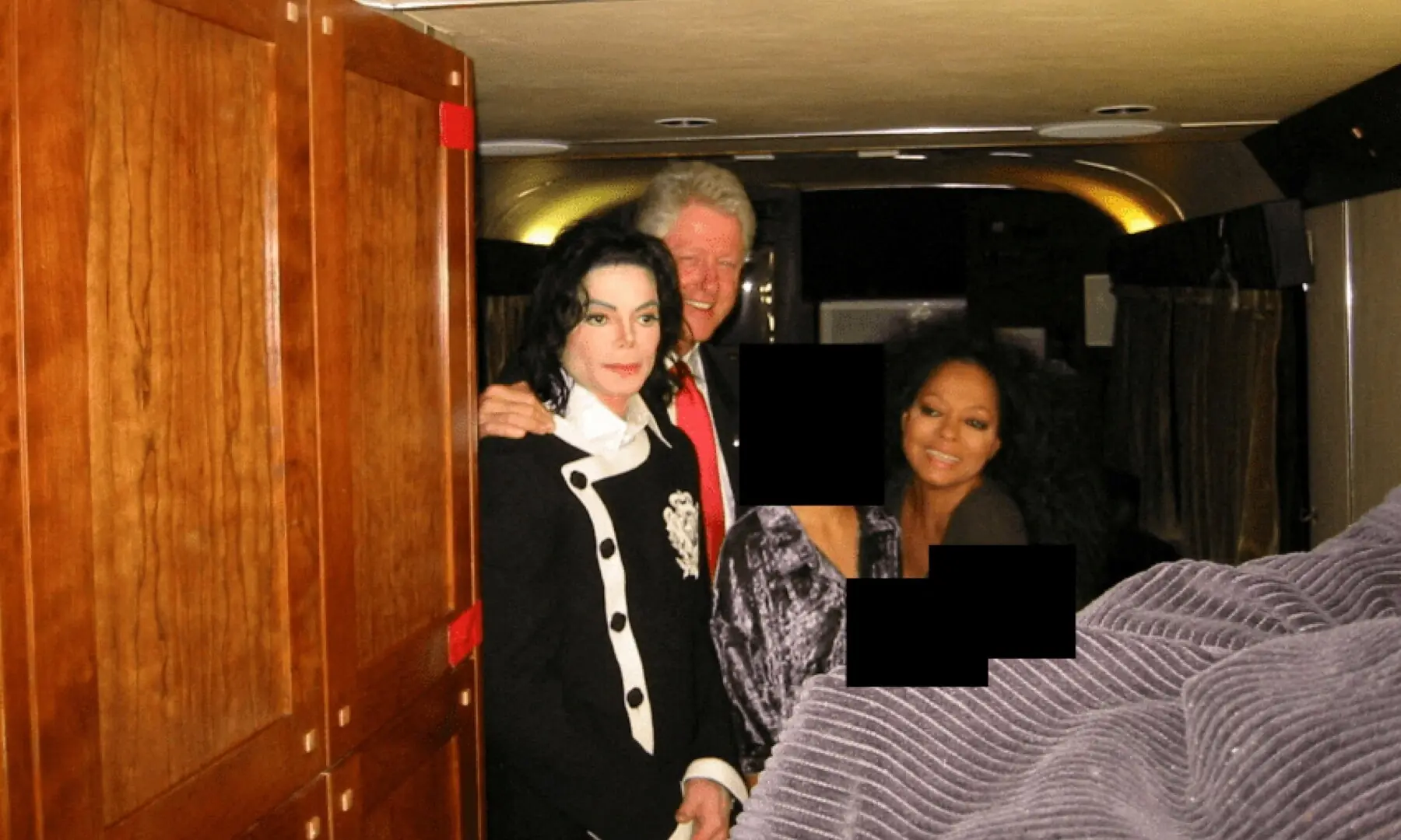 Former US President Bill Clinton, Michael Jackson and Diana Ross are seen in this image released by the Department of Justice in Washington, DC, US, on December 19, 2025 as part of a new trove of documents from its investigations into the late financier and convicted sex offender Jeffrey Epstein. —Reuters