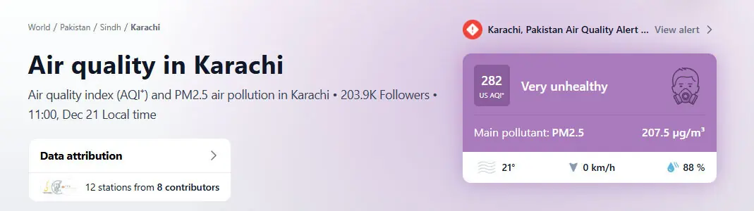 Karachi experiences foggy morning, ‘very unhealthy’ air, flight disruptions Karachi experiences foggy morning, ‘very unhealthy’ air, flight disruptions