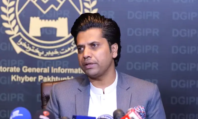 KP CM’s Aide Shafi Jan addresses a press conference on Dec 19. — screengrab via ShafiJanPTI/X KP CM’s Aide Shafi Jan addresses a press conference on Dec 19. — screengrab via ShafiJanPTI/X