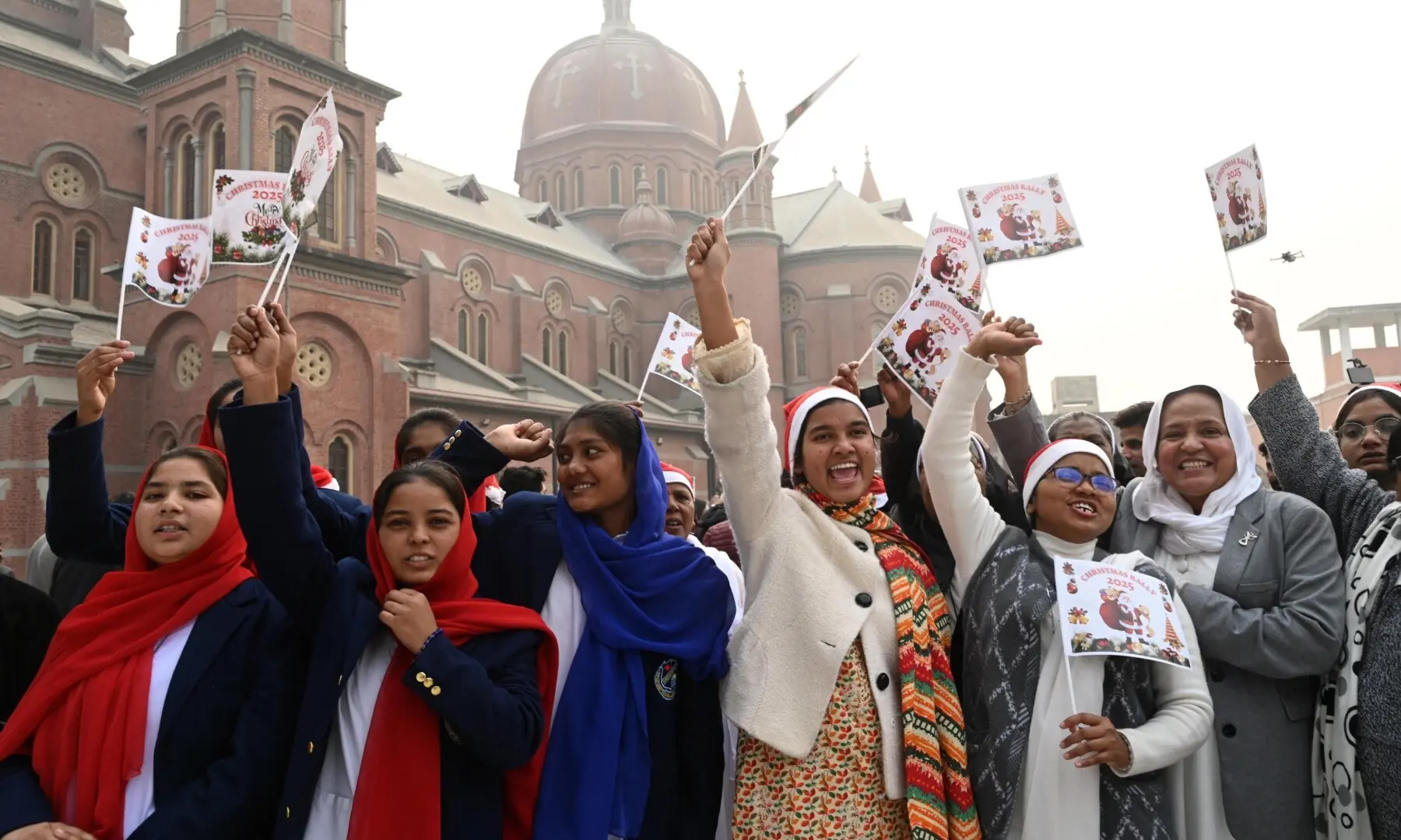 Participants of th Christian peace rally at Sacred Heart Church in Lahore. &mdash; Arif Ali/White Star