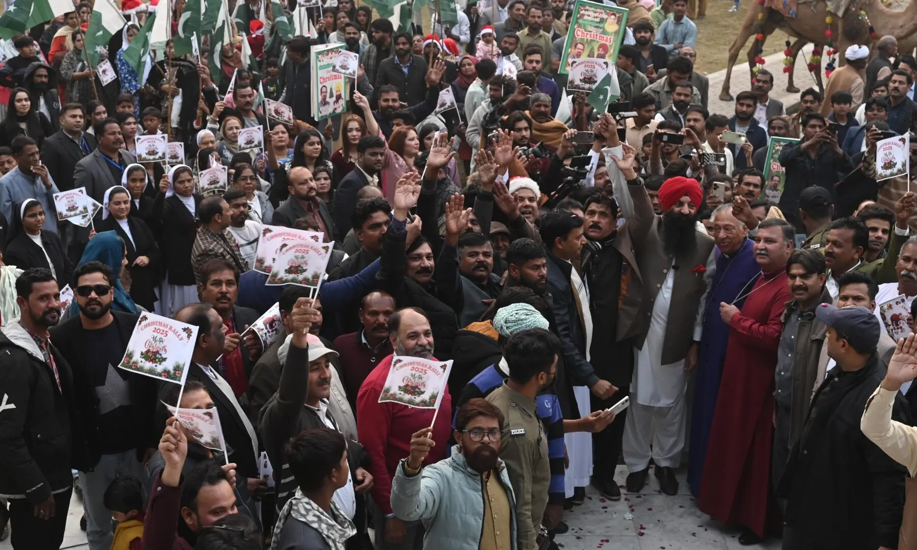 Christian peace rally emerges from Sacred Heart Church in Lahore. &mdash; Arif Ali/White Star