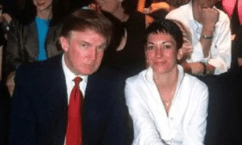Ghislaine Maxwell and Donald Trump are shown in this image released by the Department of Justice in Washington, DC, the US on December 23 as part of a new trove of documents from its investigations into the late financier and convicted sex offender Jeffrey Epstein. — Reuters