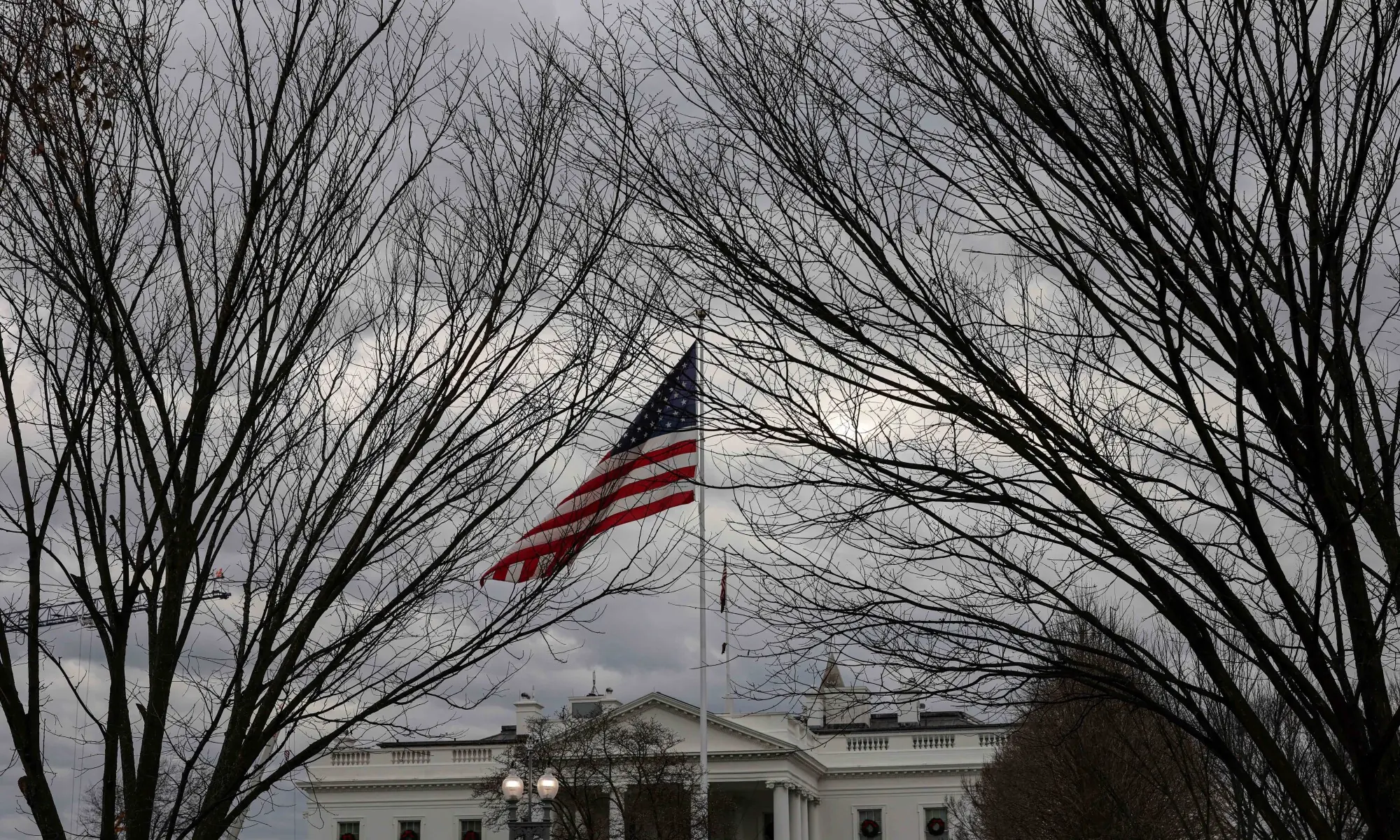 A general view shows the White House on a cloudy day, in Washington, DC, US on December 23, 2025. &mdash; Reuters