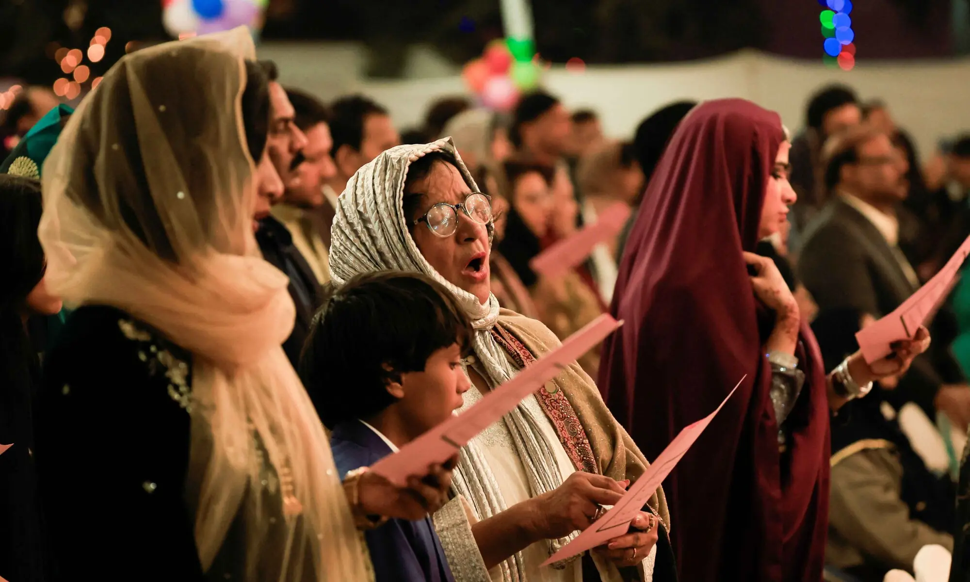 People attend Christmas Eve service at the Central Brooks Memorial Church in Karachi, Pakistan, December 24, 2025. — AFP People attend Christmas Eve service at the Central Brooks Memorial Church in Karachi, Pakistan, December 24, 2025. — AFP