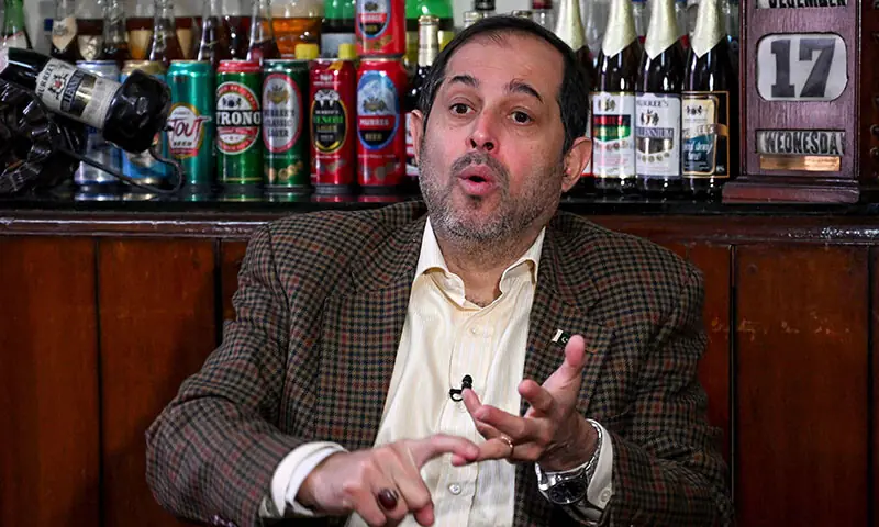 This photograph taken on December 17 shows Isphanyar Bhandara, Murree Brewery’s Chief Executive Officer (CEO) speaking during an interview with AFP in Rawalpindi. — AFP