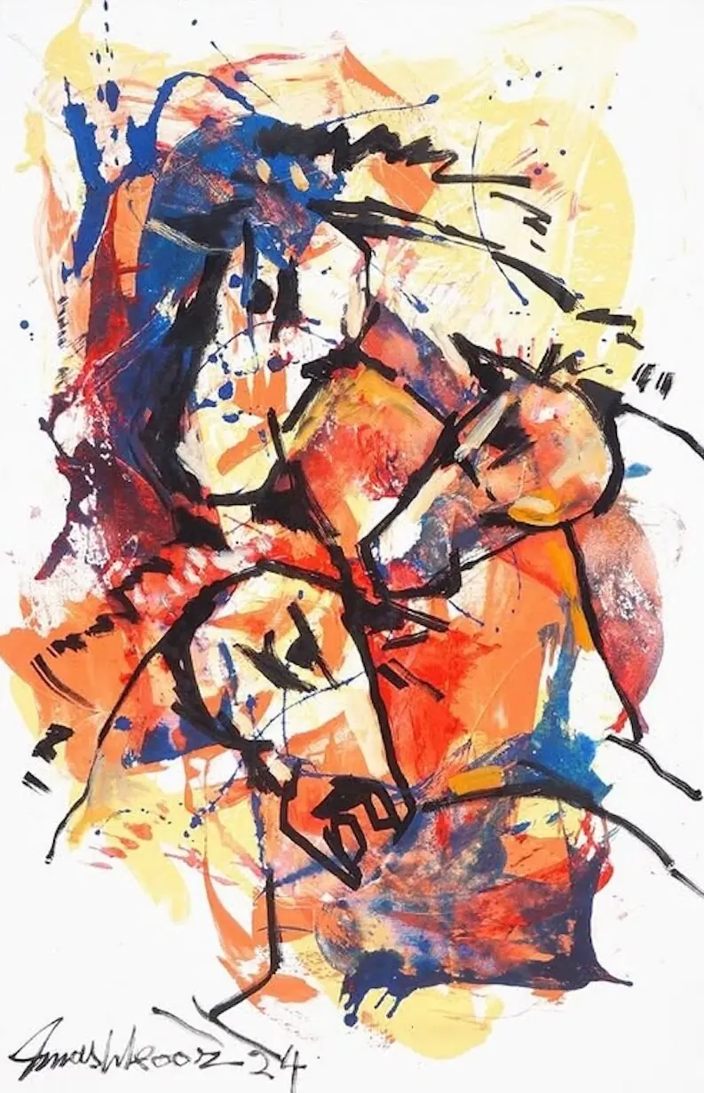  One of Mashkoor Raza&rsquo;s equestrian paintings. Courtesy: Mainframe Gallery 