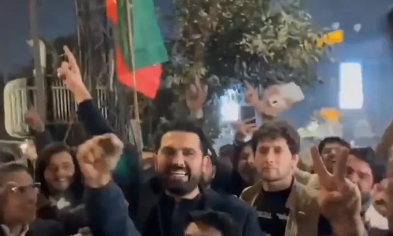 KP CM Sohail Afridi leads a rally at Lahore&rsquo;s Liberty Chowk on December 26. &mdash; Screengrab via X/@PTIofficial