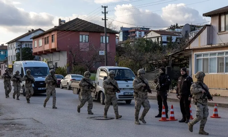 Turkish gendarmerie special forces team leaves the site where Turkish security forces launched an operation on a house believed to contain suspected Islamic State militants, in Yalova province, Turkey, December 29, 2025. — Reuters Turkish gendarmerie special forces team leaves the site where Turkish security forces launched an operation on a house believed to contain suspected Islamic State militants, in Yalova province, Turkey, December 29, 2025. — Reuters