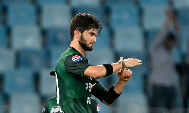 Pakistan&rsquo;s Shaheen Shah Afridi asks for the third umpire&rsquo;s decision against the wicket of UAE&rsquo;s Harshit Kaushik during the Asia Cup 2025 T20 international cricket match against the United Arab Emirates at the Dubai International Stadium in Dubai, the UAE on September 17. &mdash; AFP