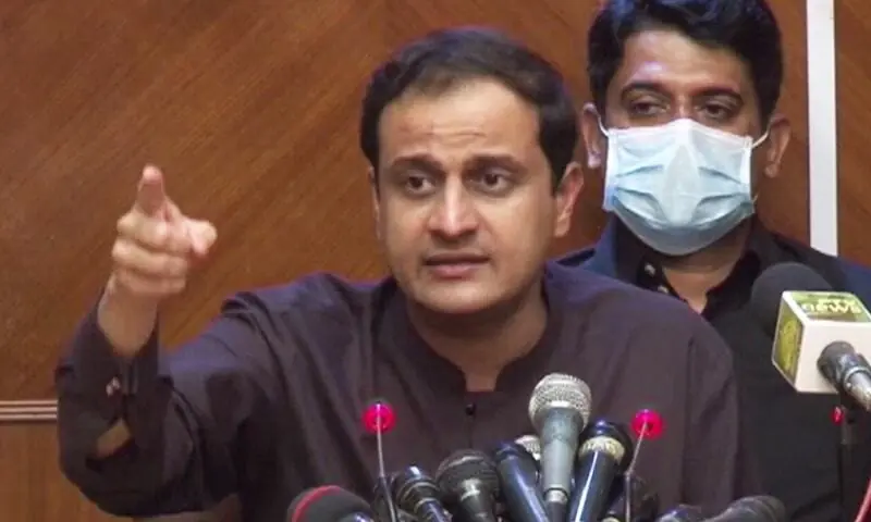 In this file photo, Murtaza Wahab addresses a press conference in Karachi. — DawnNewsTV/File In this file photo, Murtaza Wahab addresses a press conference in Karachi. — DawnNewsTV/File