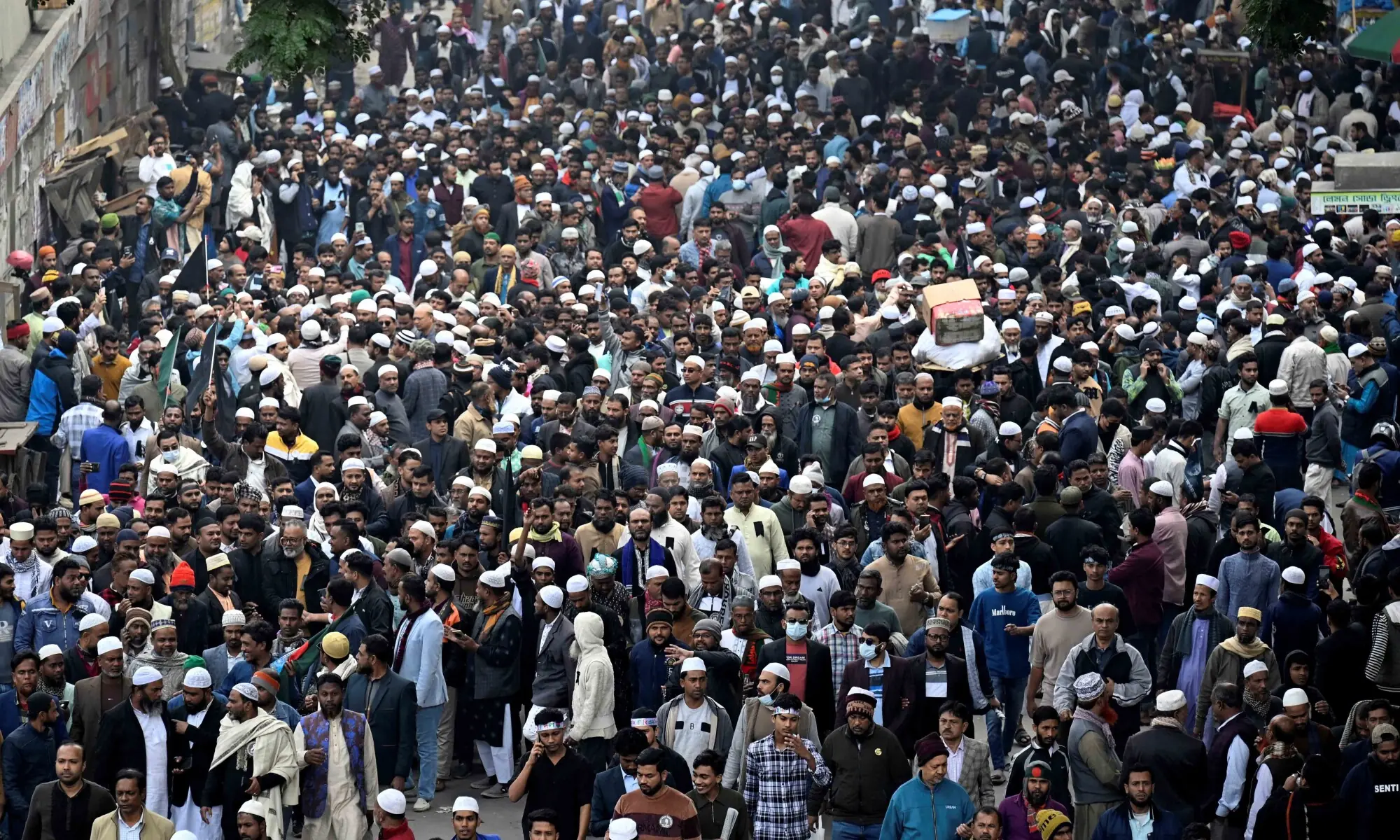 People gather to attend the funeral prayers for Bangladesh&rsquo;s former Prime Minister Khaleda Zia in Dhaka, Bangladesh, December 31. &mdash; Reuters