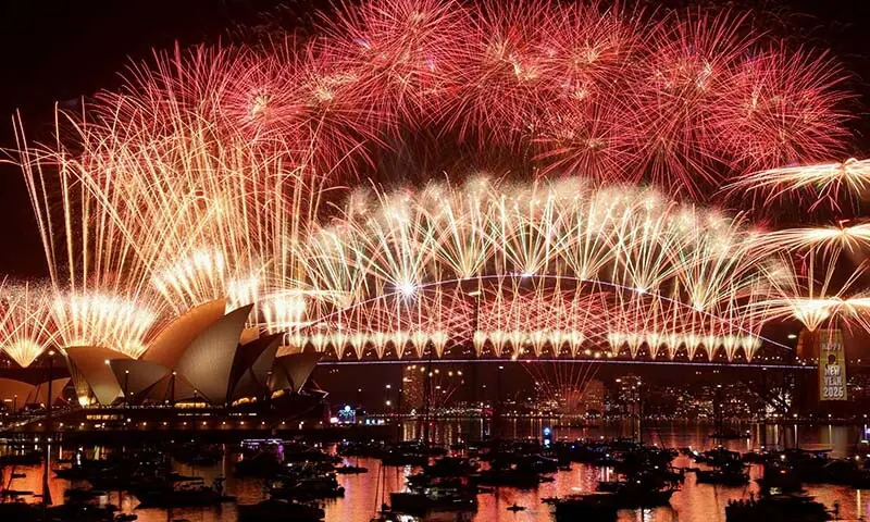 Fireworks explode over Sydney Harbour Bridge to mark the New Year in Sydney, Australia on January 1, 2026. — Reuters