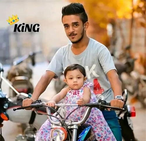 Uzaib Mustafa, popularly known as Babu 70, with his daugther a few months before his fatal accident | Family archive