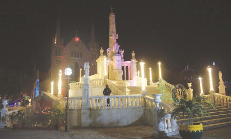 St. Patrick’s Cathedral in Saddar is illuminated on Christmas Eve.—Shakil Adil / White Star St. Patrick’s Cathedral in Saddar is illuminated on Christmas Eve.—Shakil Adil / White Star