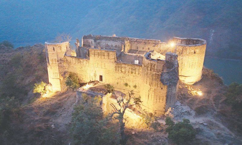 Ain Fort glows like a jewel two months into restoration works. &mdash;Dawn