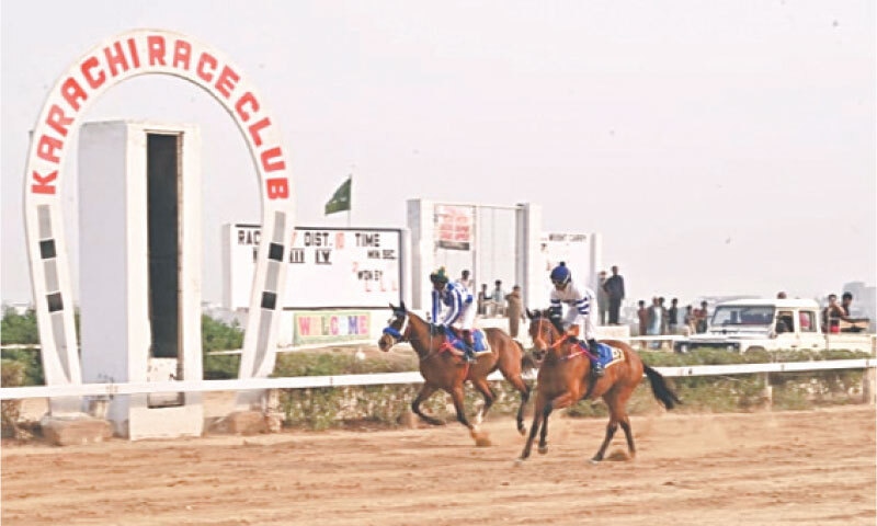 WONDER Woman (L) crosses the finish line to win the Quaid-e-Azam Gold Cup at the Karachi Race Club on Sunday.