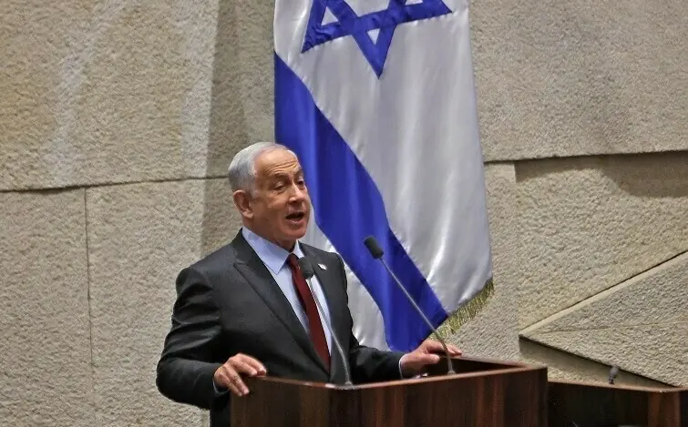 In this file photo taken on December 12, 2022, Benjamin Netanyahu speaks at the Knesset (Israeli parliament) Plenum Hall during a session to elect the new speaker of the assembly in Jerusalem. &mdash; AFP/File