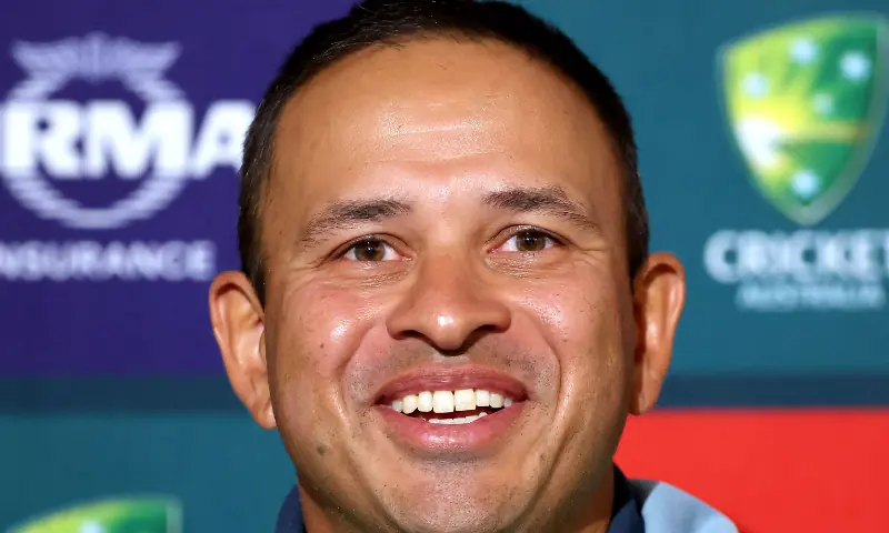 Australian cricketer Usman Khawaja reacts as he speaks during a media conference at the SCG in Sydney on January 2, 2026, ahead of the fifth and final Ashes cricket Test match between Australia and England starting on January 4. &mdash; AFP