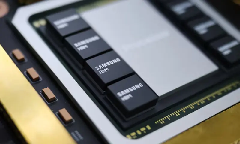 Samsung Electronics HBM4, a sixth-generation high-bandwidth memory solution for AI and HPC applications, on display during the 2025 Korea Tech Festival in Seoul, South Korea, December 4, 2025. &mdash; Reuters