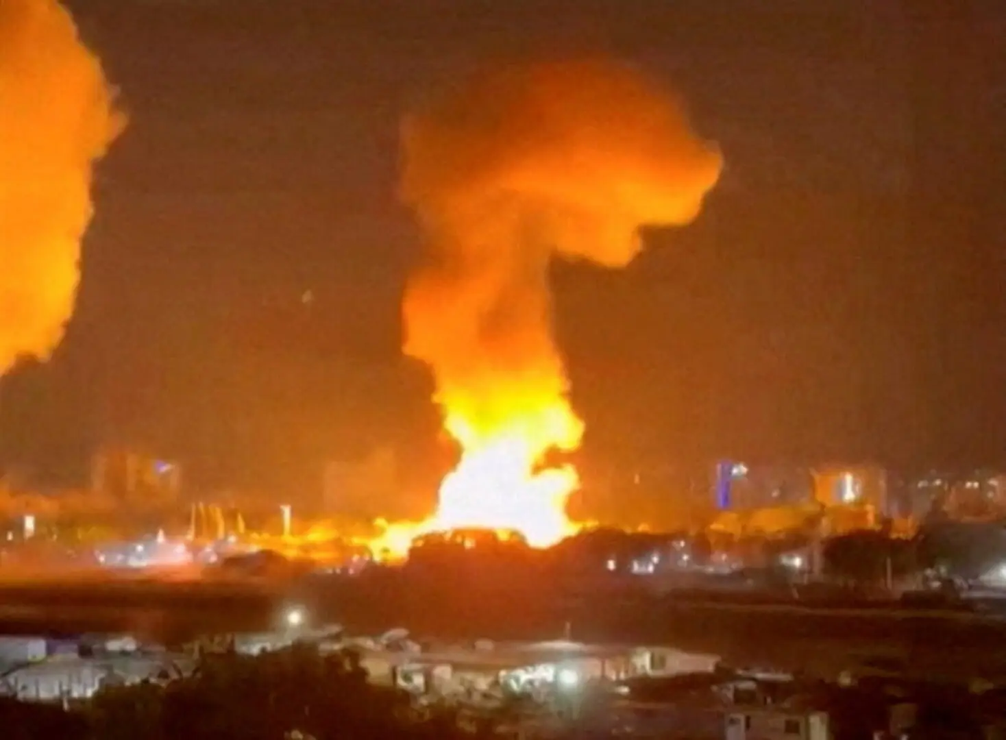 Smoke rises from explosions in Caracas, Venezuela on January 3, 2026, in this screen grab obtained from video obtained by Reuters. —Reuters