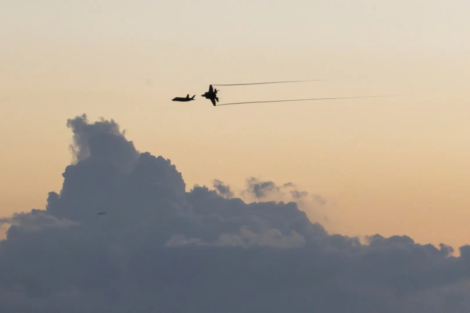 US Air Force F-35 Lightning II fighter jets fly over before landing at the former Roosevelt Roads naval base. —Reuters