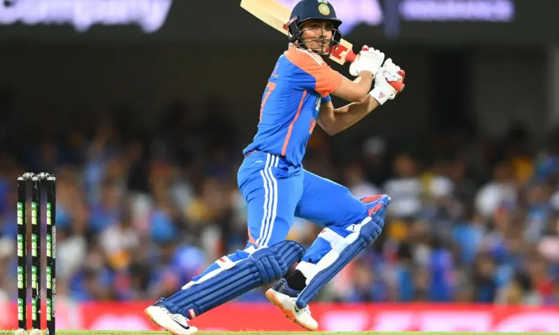 Shubman Gill in action during the Australia vs India, 5th T20I in Brisbane on November 8, 2025. — Cricket Australia/File Shubman Gill in action during the Australia vs India, 5th T20I in Brisbane on November 8, 2025. — Cricket Australia/File