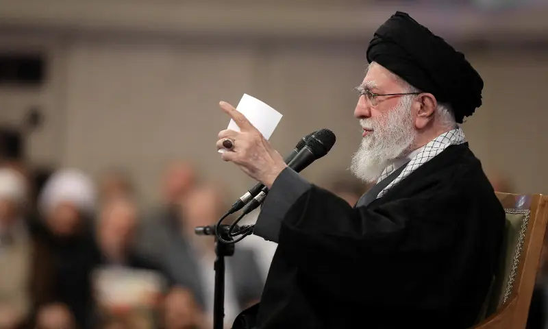 Iran&rsquo;s Supreme Leader Ayatollah Ali Khamenei speaks during a meeting in Tehran, Iran on January 3, 2026. &mdash; Reuters