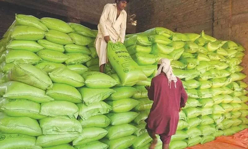 A file photo of bags of fertiliser. ⁠&mdash; Dawn/File