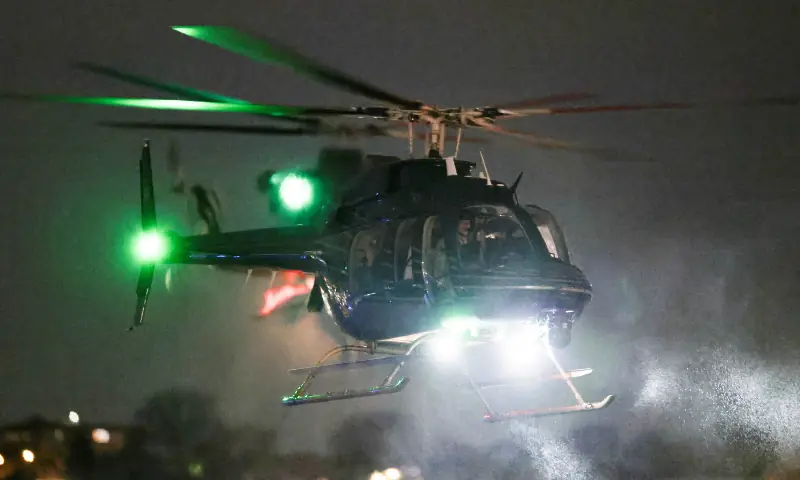 One of the helicopters carrying Venezuela&rsquo;s President Nicolas Maduro and his wife Cilia Flores arrives after they were captured overnight in Venezuela by US forces, at the Westside Heliport in New York City, US on January 3, 2026. &mdash; Reuters