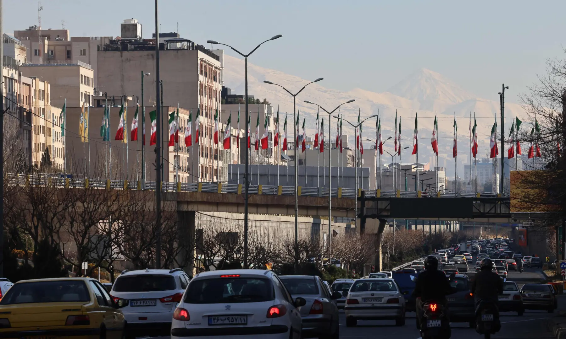 This photo taken on Jan 4, 2026, shows a view of highway traffic west of Tehran towards the summit of Mount Damavand, Iran’s highest peak and a potentially-active strato-volcano, in the northern province of Mazandaran. — AFP This photo taken on Jan 4, 2026, shows a view of highway traffic west of Tehran towards the summit of Mount Damavand, Iran’s highest peak and a potentially-active strato-volcano, in the northern province of Mazandaran. — AFP