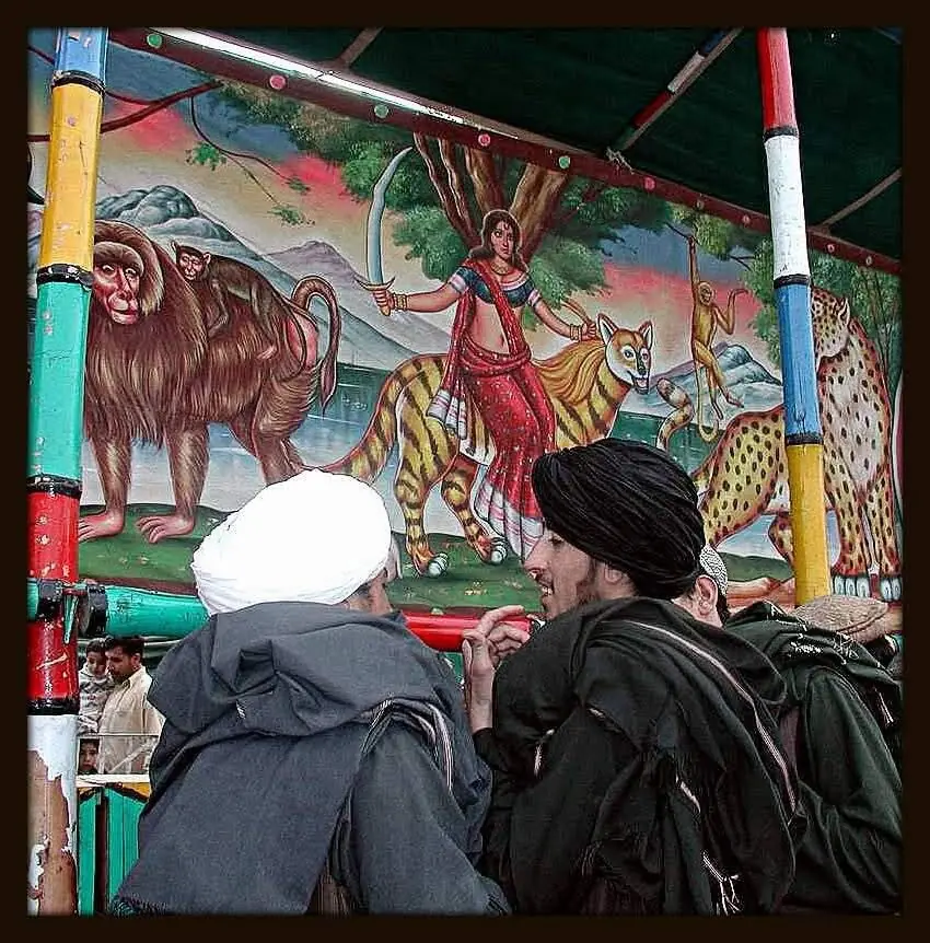 An image from 1996 that captures the tension between public piety and private curiosity.