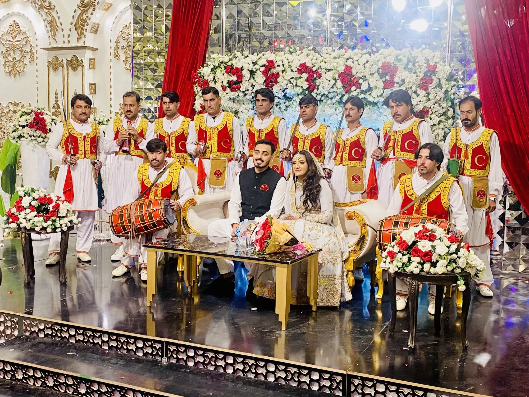 The dance troupe that performed at the wedding of the writer’s son. Just two days earlier, they had survived a bomb attack.