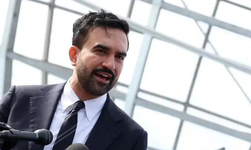 Zohran Mamdani speaks during a news conference at Flushing Meadows&ndash;Corona Park in the Queens borough of New York City on November 5, 2025. &mdash; AFP/File