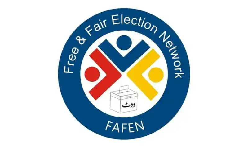 Logo of the Free and Fair Election Network (Fafen). &mdash; X/File