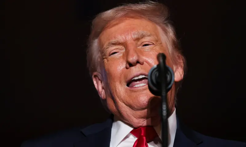 US President Donald Trump delivers remarks on the US economy and affordability at the Mount Airy Casino Resort in Mount Pocono, Pennsylvania, US on December 9, 2025. &mdash; Reuters/File