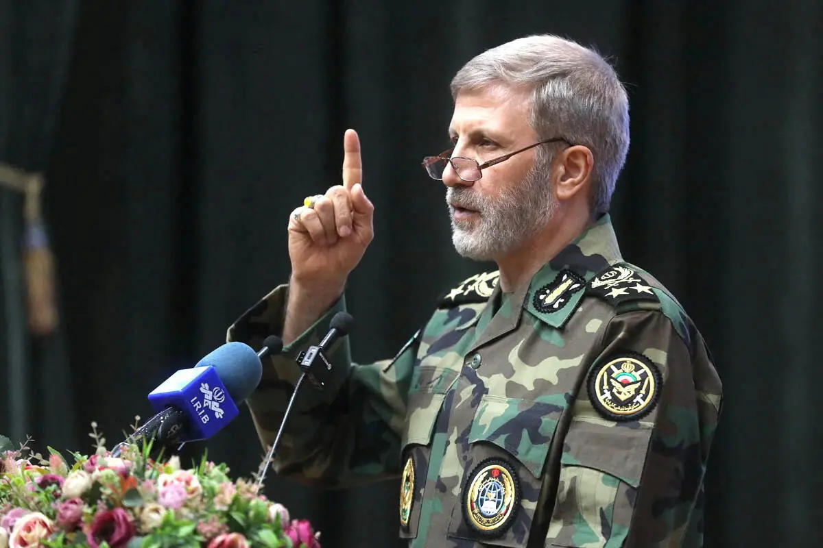   .Commander-in-Chief of the Iranian Army, Amir Hatami speaks during a meeting with military academy students, in Tehran, Iran, in this handout image obtained on January 7, 2026. — Reuters