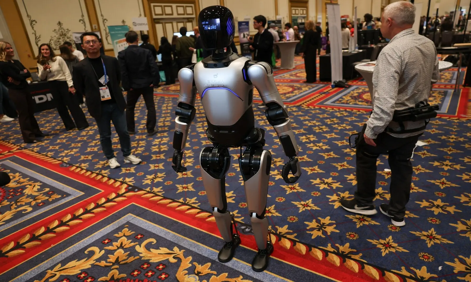 The Agibot A2 humanoid robot is demonstrated during Pepcom ahead of the annual Consumer Electronics Show (CES) in Las Vegas, Nevada on January 5, 2026. &mdash; Patrick T. Fallon / AFP