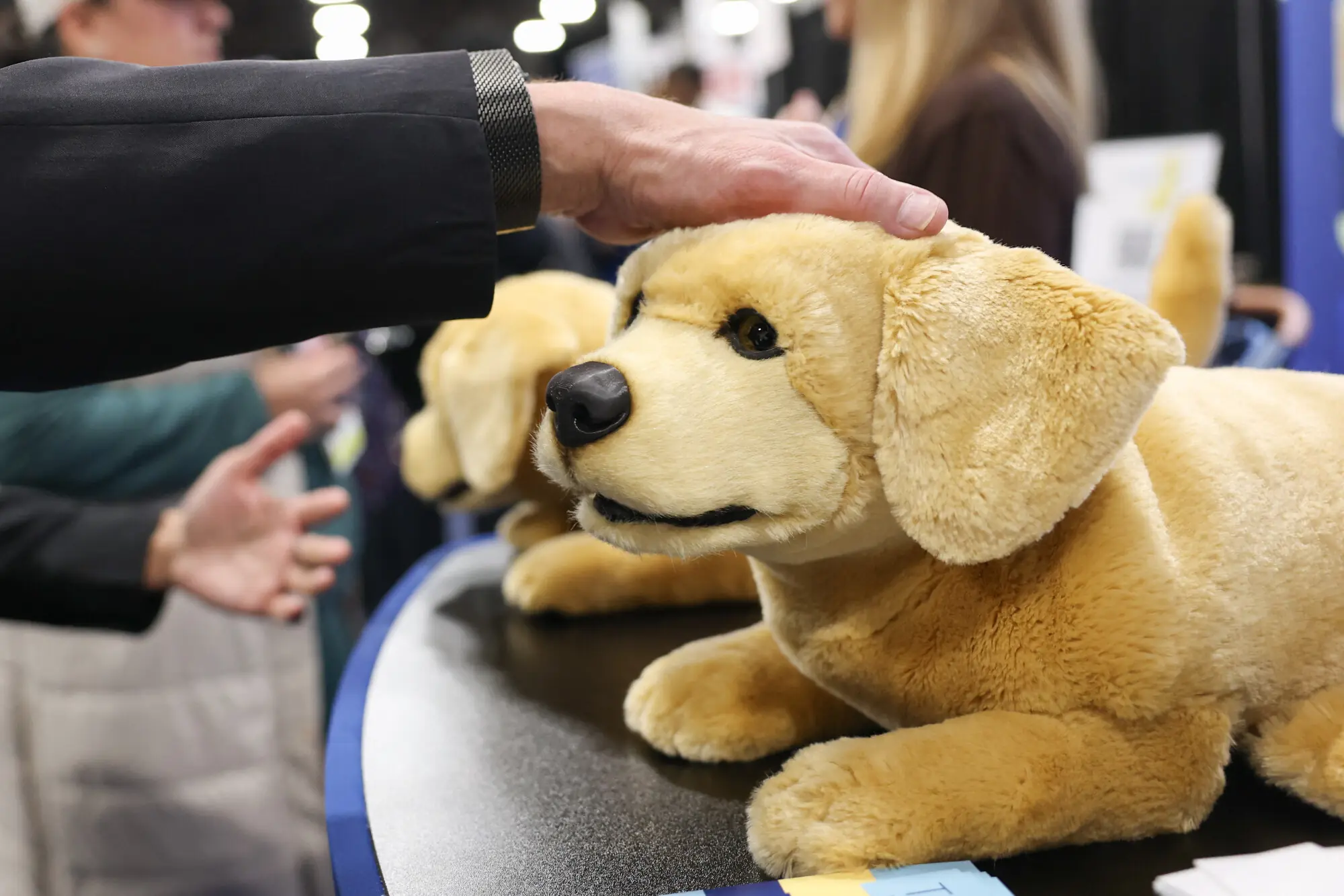 The Tombot Inc. hyper-realistic autonomous dog robot companion for the elderly and those unable to have a living pet dog is demonstrated during CES Unveiled ahead of the Consumer Electronics Show (CES) in Las Vegas, Nevada on January 4, 2026. &mdash; Patrick T. Fallon / AFP