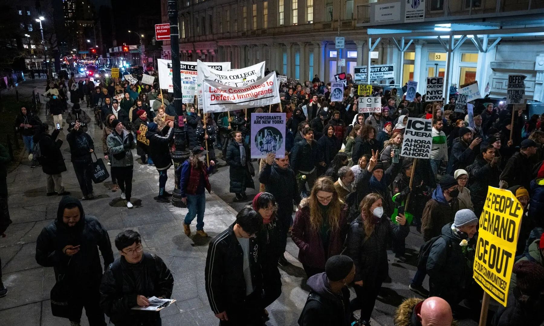 People protest against Immigration and Customs Enforcement (ICE), after a US immigration agent shot and killed 37-year-old Renee Nicole Good in her car in Minneapolis, in New York City, US, January 7, 2026. —Reuters