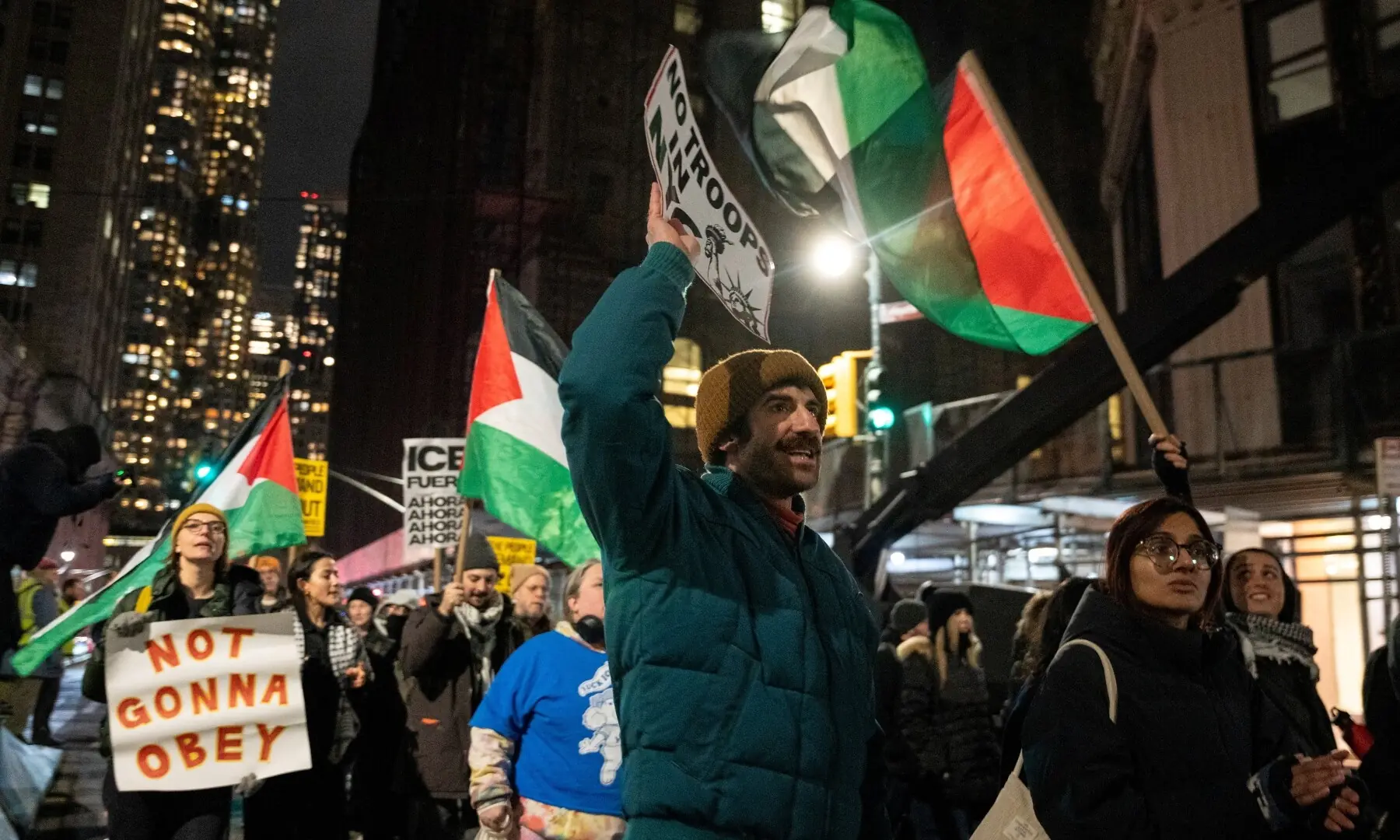 People protest against Immigration and Customs Enforcement (ICE), after a US immigration agent shot and killed 37-year-old Renee Nicole Good in her car in Minneapolis, in New York City, US, January 7, 2026. —Reuters