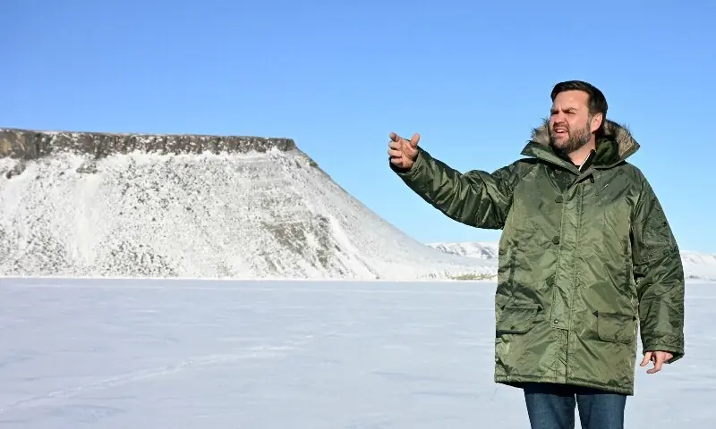 U.S. Vice President JD Vance tours the U.S. military&rsquo;s Pituffik Space Base in Greenland on March 28, 2025. &mdash;Reuters