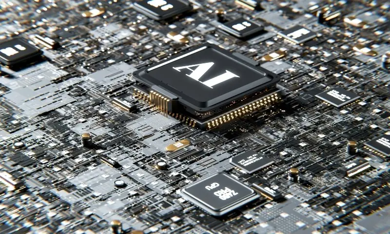 3D render of AI and GPU processors. &mdash; Igor Omilaev / Unsplash