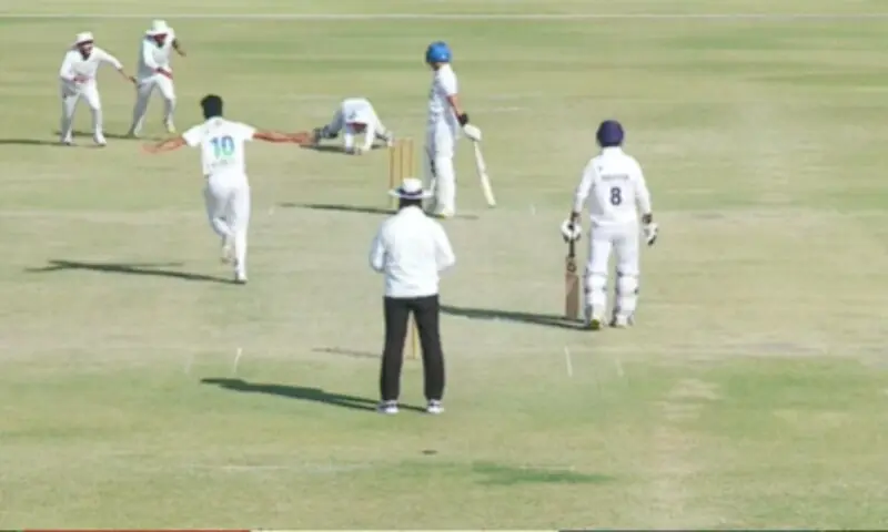 Screengrab from match highlights of Wapda vs Sahir Associates. &mdash; Instagram/@therealpcb