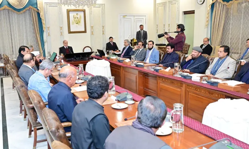 PM Shehbaz Sharif meets political representatives of KP in Islamabad on January 10, 2026. &mdash; PID