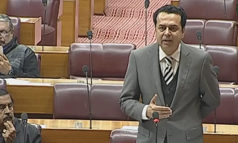 Minister of State for Interior Tallal Chaudhry speaks before the National Assembly on Jan 13, 2026. &mdash; screengrab via YouTube/NaofPakistan