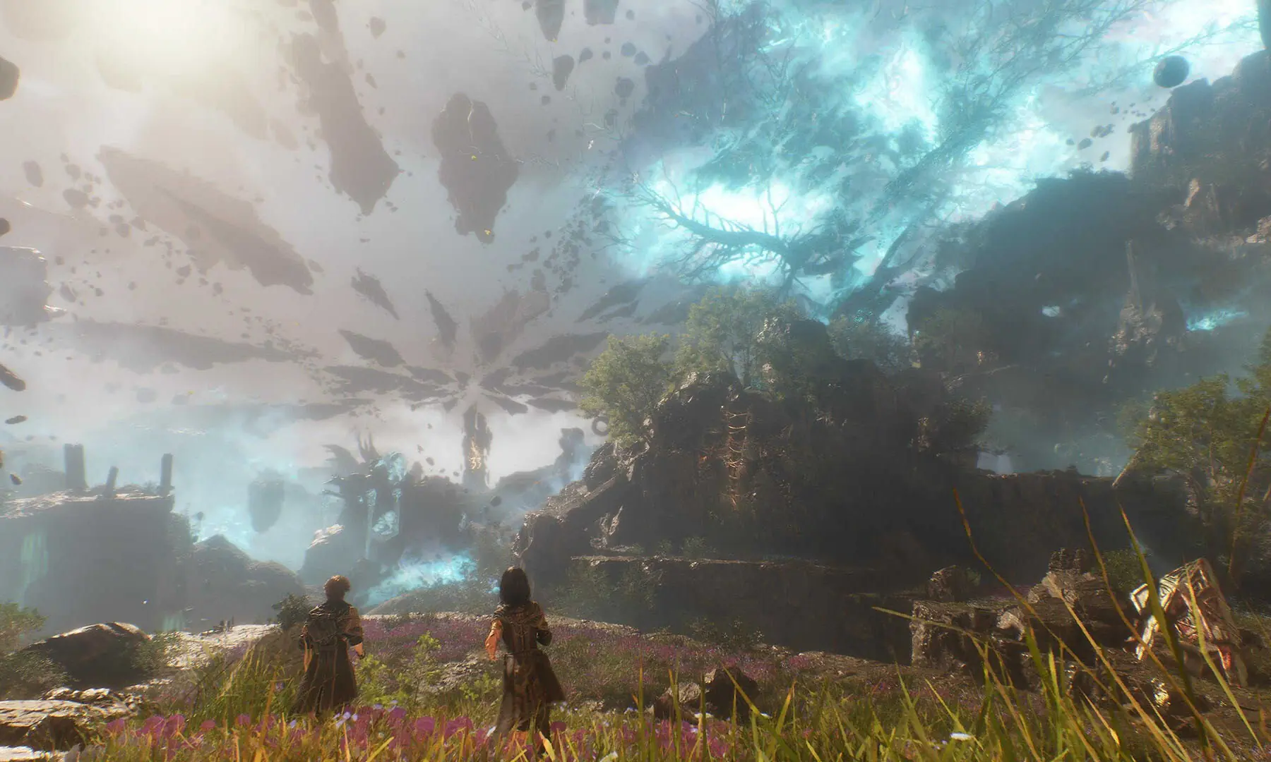 A screenshot of one of the skyboxes in Clair Obscur: Expedition 33. &mdash; Screengrab by author
