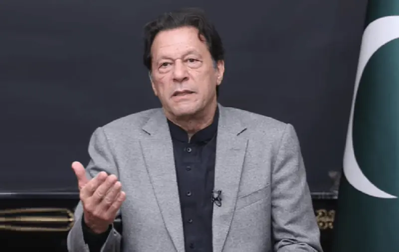 PTI founder Imran Khan
addresses the nation on Feb 10, 2023. &mdash; PTI/YouTube