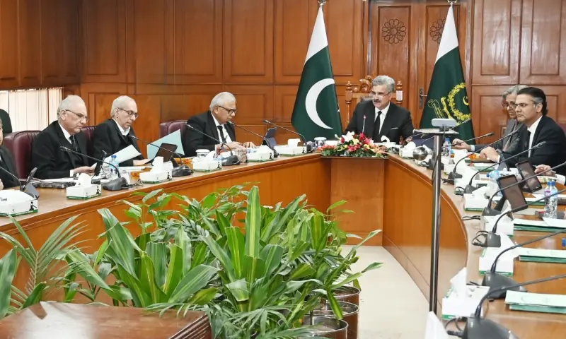Chief Justice of Pakistan Yahya Afridi chairs a meeting of the Judicial Commission of Pakistan at the Supreme Court in Islamabad on January 14. — PID Chief Justice of Pakistan Yahya Afridi chairs a meeting of the Judicial Commission of Pakistan at the Supreme Court in Islamabad on January 14. — PID